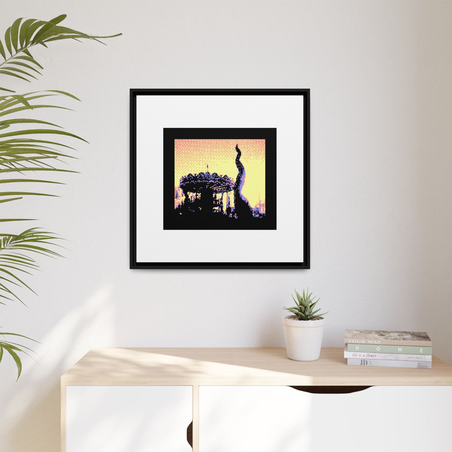 Valencia Carousel Framed Matte Canvas Print