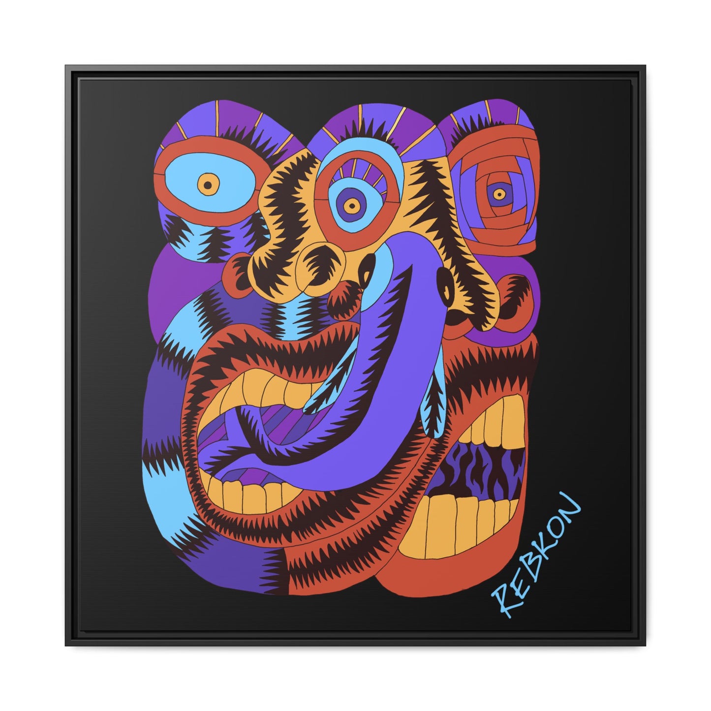Fish Breath Framed Matte Canvas Print