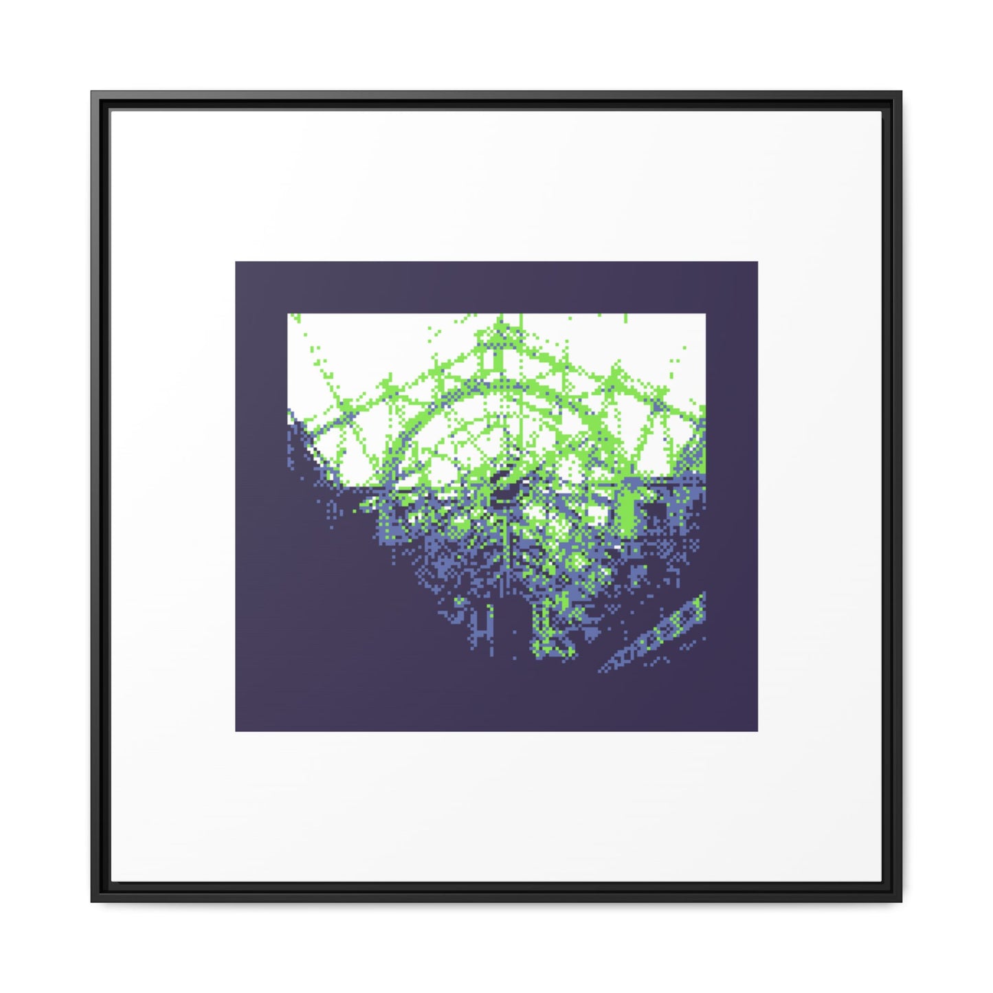 Stephen's Green Clock Framed Matte Canvas Print