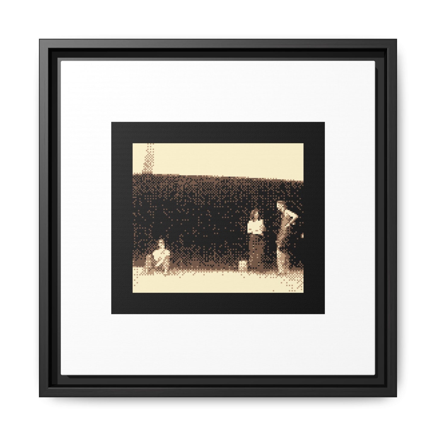 The Smoking Area Framed Matte Canvas Print