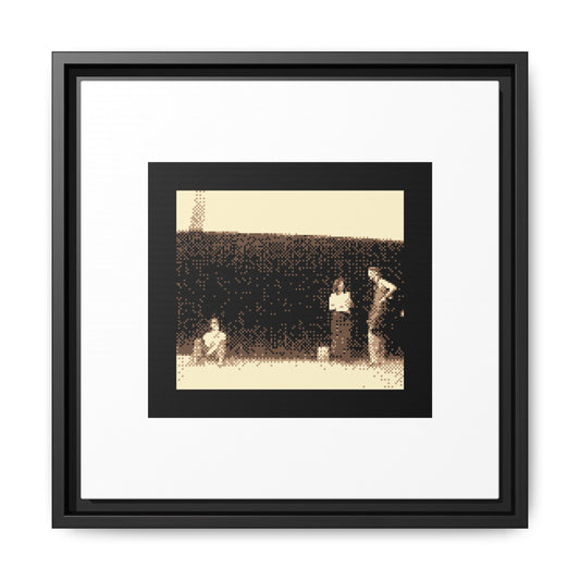 The Smoking Area Framed Matte Canvas Print