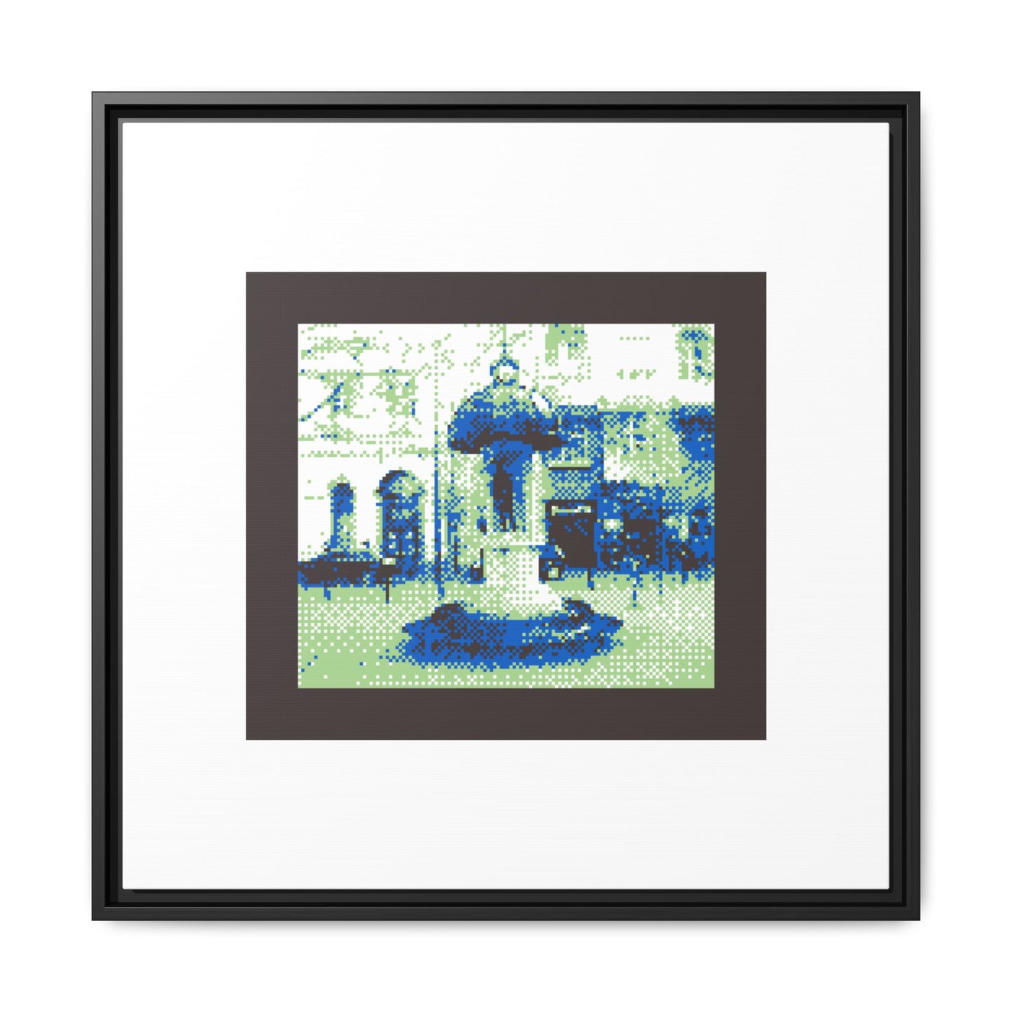 Uhr Mit Sculpture Framed Matte Canvas Print