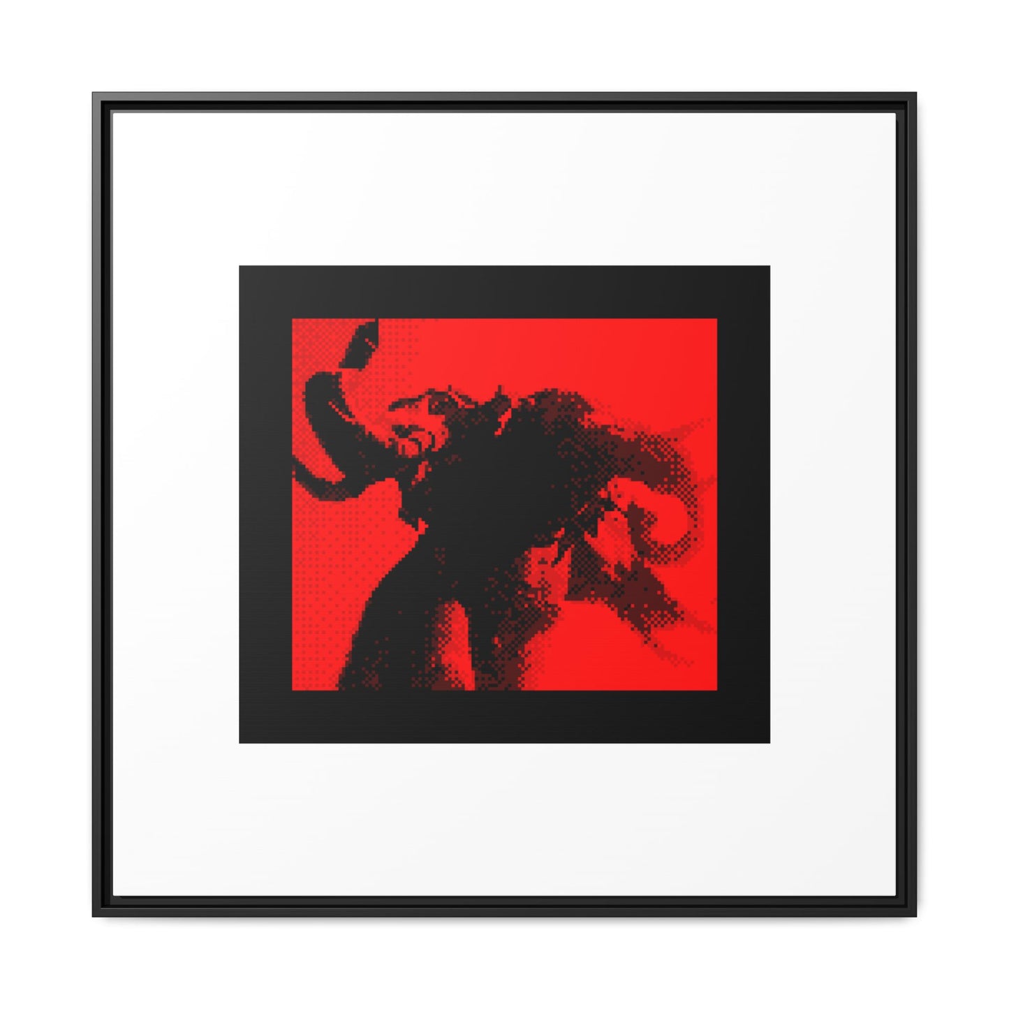 Three-Headed Elephant Framed Matte Canvas Print